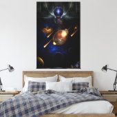 Asteroid Apokalypse Fraktal Art Spacescape Leinwanddruck (Insitu (Schlafzimmer))