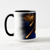 Asteroid Apokalypse Fraktal Art Spacescape Tasse (Links)