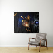 Asteroid Apokalypse Fraktal Art Spacescape Wandteppich (Beispiel (Horizontal))