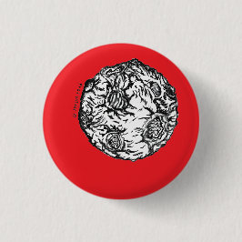 Asteroid auf rotem Hintergrund Button