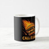 Asteroid Burger Call of the Grill Kaffeetasse (VorderseiteRechts)