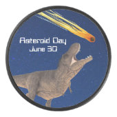 Asteroid Day T-Rex Eishockey Puck (Vorderseite)