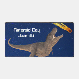 Asteroid Day T-Rex Schreibtischunterlage