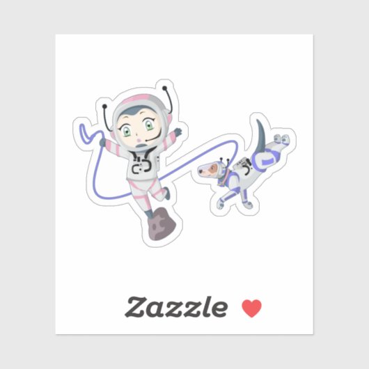 Asteroid Girl Aufkleber (Blatt)