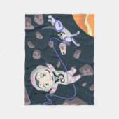Asteroid Girl Fleecedecke (Vorderseite)