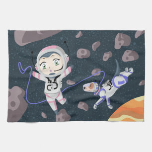 Asteroid Girl Geschirrtuch