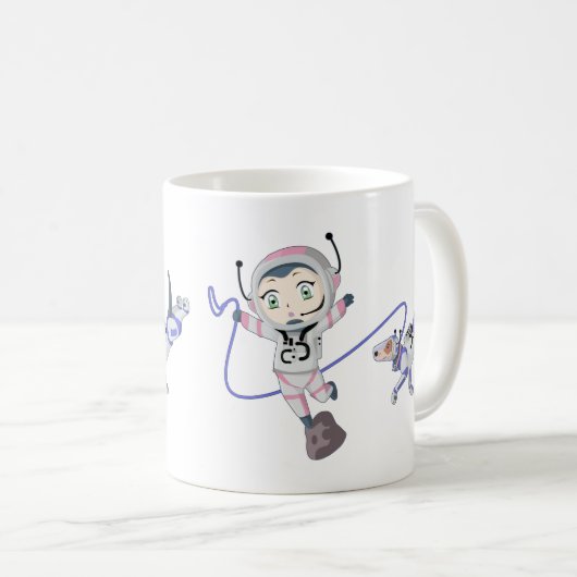 Asteroid Girl Kaffeetasse (VorderseiteRechts)