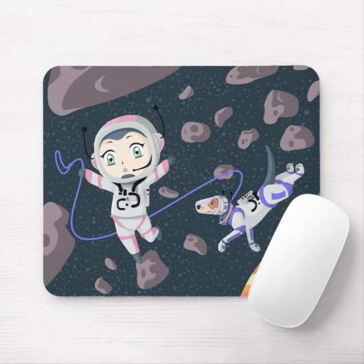 Asteroid Girl Mousepad (Mit Mouse)