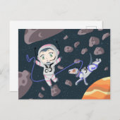 Asteroid Girl Postkarte (Vorne/Hinten)