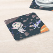 Asteroid Girl Rechteckiger Pappuntersetzer (angewinkelt)