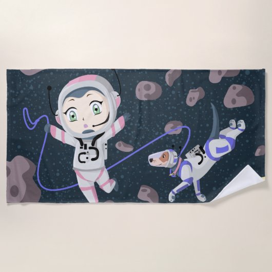 Asteroid Girl Strandtuch (Vorderseite)