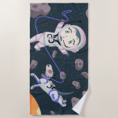 Asteroid Girl Strandtuch (Vorderseite)