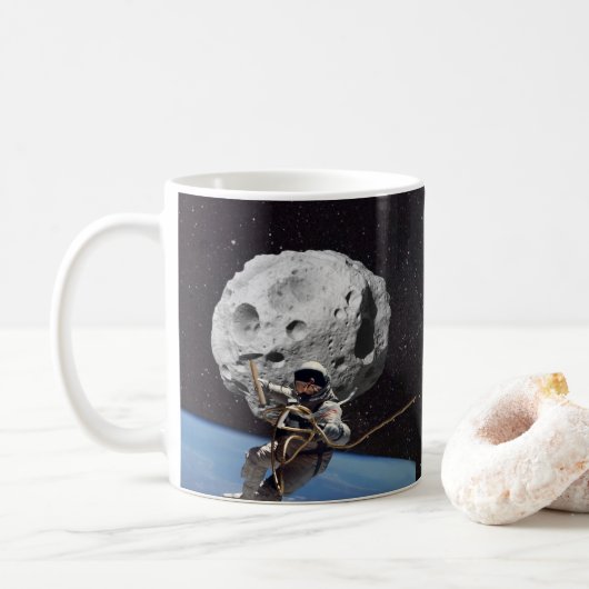 Asteroid Miner Kaffeetasse (Mit Donut)