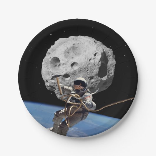 Asteroid Miner Pappteller (Vorderseite)