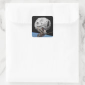 Asteroid Miner Quadratischer Aufkleber (Tasche)