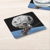 Asteroid Miner Rechteckiger Pappuntersetzer (angewinkelt)