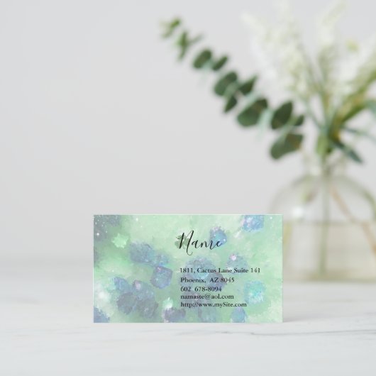 Asteroid und Kleeblatt Visitenkarte (Stehend Vorderseite)