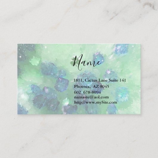 Asteroid und Kleeblatt Visitenkarte (Vorderseite)