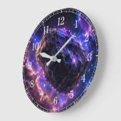 Asteroid Wall Clock — Space-Inspired Design Große Wanduhr (Winkel)