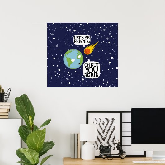 Asteroid wieder (mittleres Poster) Poster (Heimbüro)