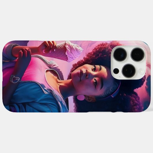 Asteroide und Eiscreme Case-Mate iPhone Hülle (Rückseite (Horizontal))