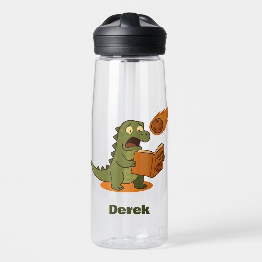 Asteroiden und Du, Ein Buch Für Dinosaurier Trinkflasche (Vorne)