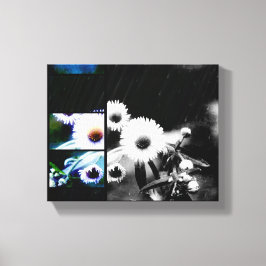 Asters Aglow Art Collage Wrapped Canvas Prints Leinwanddruck