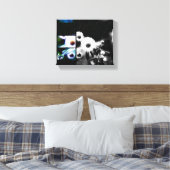 Asters Aglow Art Collage Wrapped Canvas Prints Leinwanddruck (Insitu (Schlafzimmer))