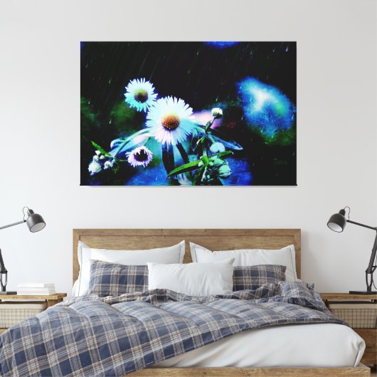 Asters Aglow gepackte Canvas Prints Leinwanddruck (Insitu (Schlafzimmer))