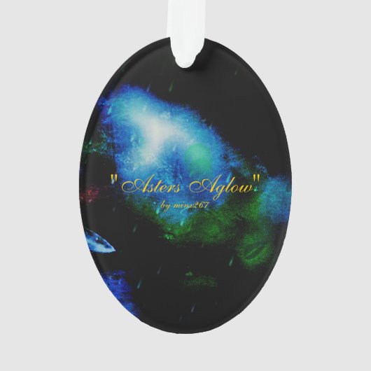 Asters Aglow Oval Ornament (Rückseite)