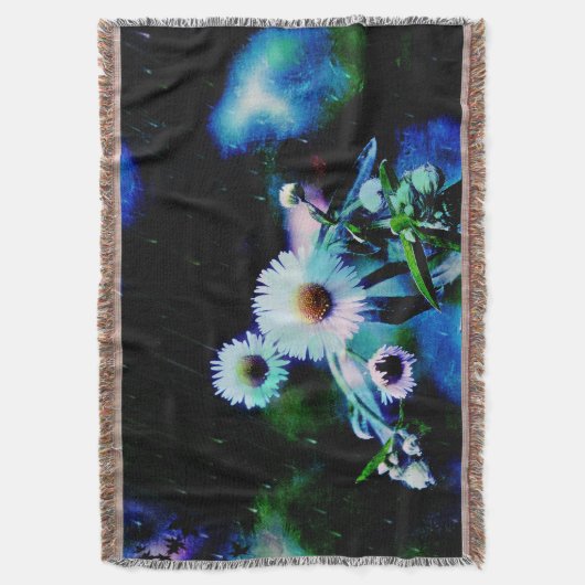 Asters Aglow Throw Blanket Decke (Vorderseite Vertikal)