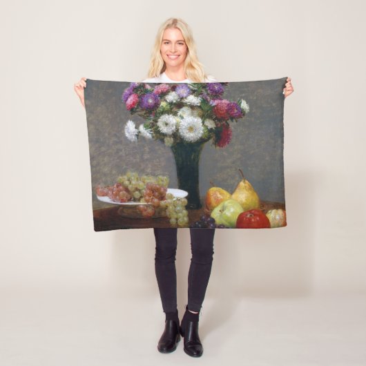 Asters and Fruit, Henri Fantin-Latour Fleecedecke (Beispiel)