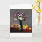 Asters and Fruit, Henri Fantin-Latour Karte (Gelbe Blume)