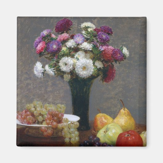 Asters and Fruit, Henri Fantin-Latour Magnet (Vorne)