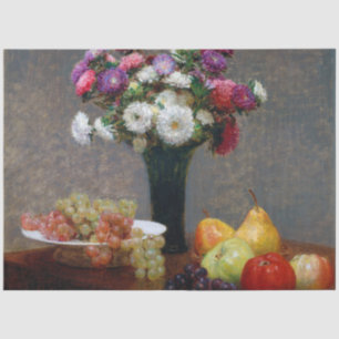 Asters and Fruit, Henri Fantin-Latour Seidenpapier