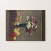 Asters and Fruits on a Table Henri Fantin-Lato Art Puzzle (Horizontal)