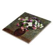 Asters in einer Vase - Henri Fantin-Latour-Malerei Fliese (Seite)
