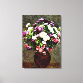 Asters in einer Vase - Henri Fantin-Latour-Malerei Leinwanddruck