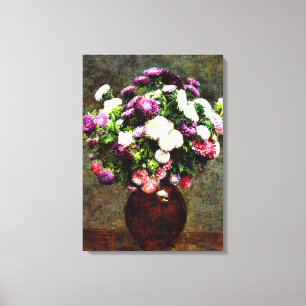 Asters in einer Vase - Henri Fantin-Latour-Malerei Leinwanddruck