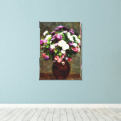 Asters in einer Vase - Henri Fantin-Latour-Malerei Leinwanddruck (Insitu (Holzboden))