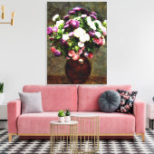 Asters in einer Vase - Henri Fantin-Latour-Malerei Leinwanddruck (Insitu (Wohnzimmer))