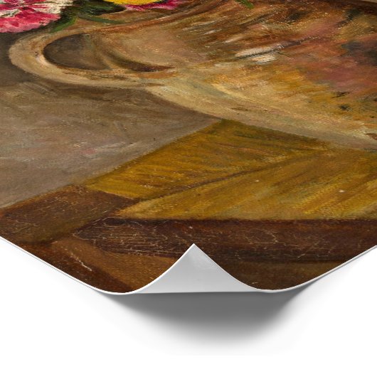 Asters und Zinnias | Tadeusz Makowski Poster (Ecke)