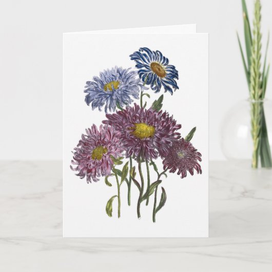 Asters Wasserfarbe wird bald gut Karte (Vorderseite)