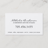 Ästetiker ~ Visitenkarte (Rückseite)