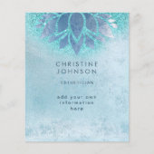 Ästhetik blauer aquamariner Imitate Glitzer Flyer (Vorne)