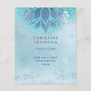 Ästhetik blauer aquamariner Imitate Glitzer Flyer