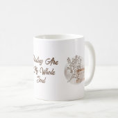 Ästhetik Boho Art Pastel Brown Leaf Malerei Kaffeetasse (VorderseiteRechts)