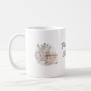Ästhetik Boho Art Pastel Brown Leaf Malerei Kaffeetasse