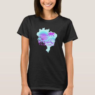 Ästhetik Brasilien Vaporwave Style Brasilianische T-Shirt