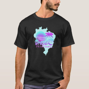 Ästhetik Brasilien Vaporwave Style Brasilianische T-Shirt